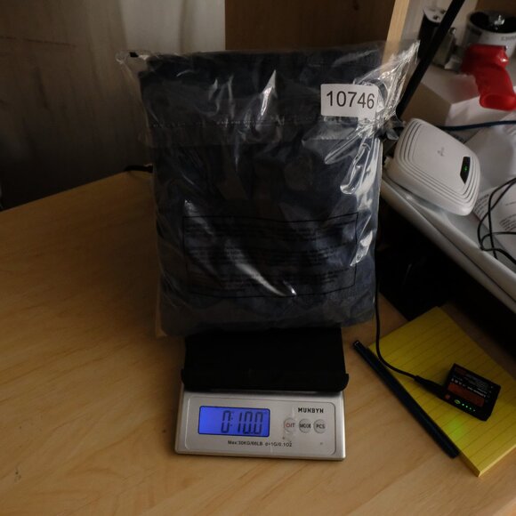 Projek Raw Shorts Mens Extra Large Blue Linen Blend Bermuda Long Drawstring - Picture 9 of 9